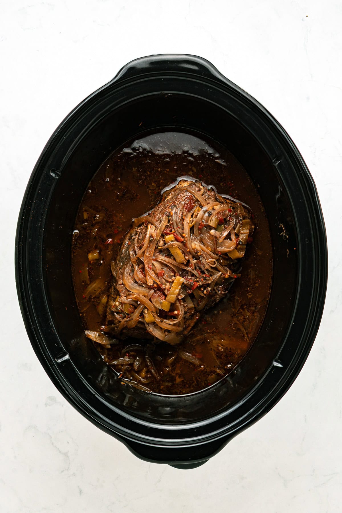 Slow-cooked italian-style beef.