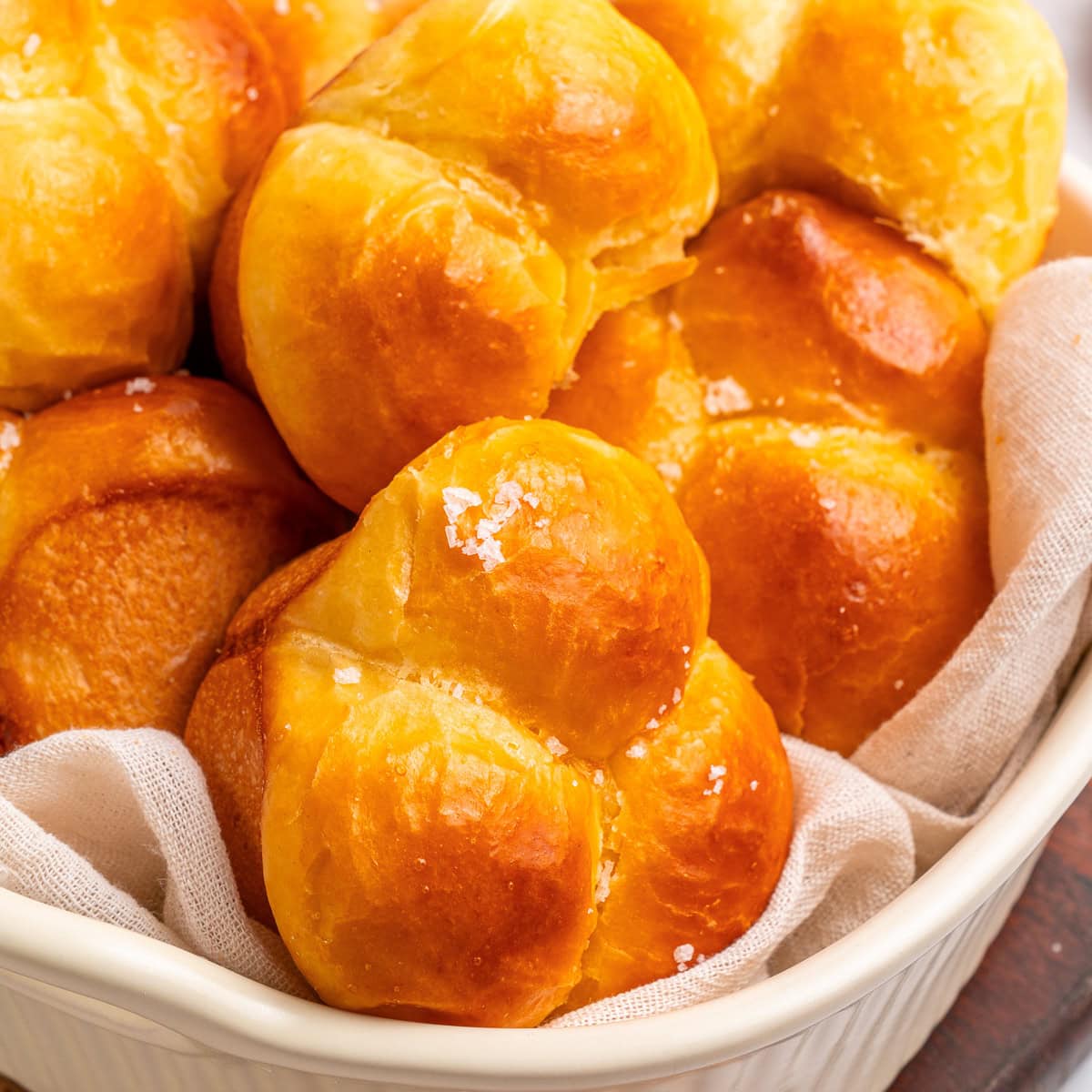 Close-up of rolls. 