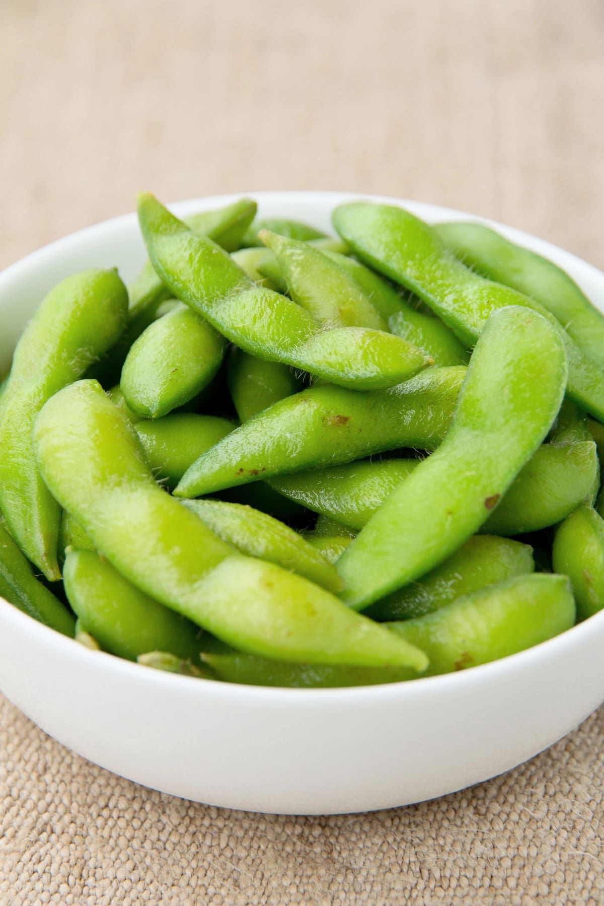 Edamame beans in a bowl. 