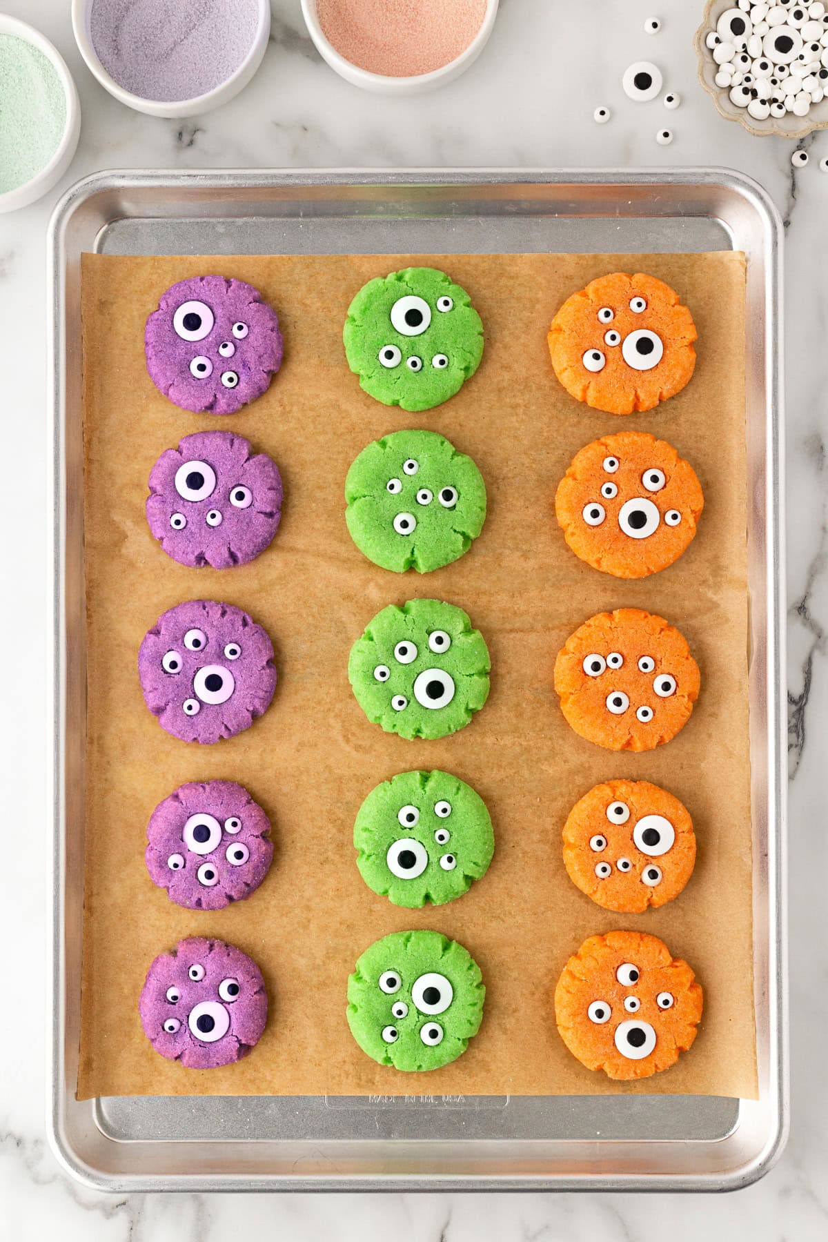 Eyeball added to cookies. 
