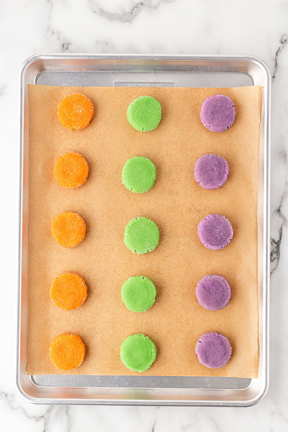 Flattened cookie dough. 