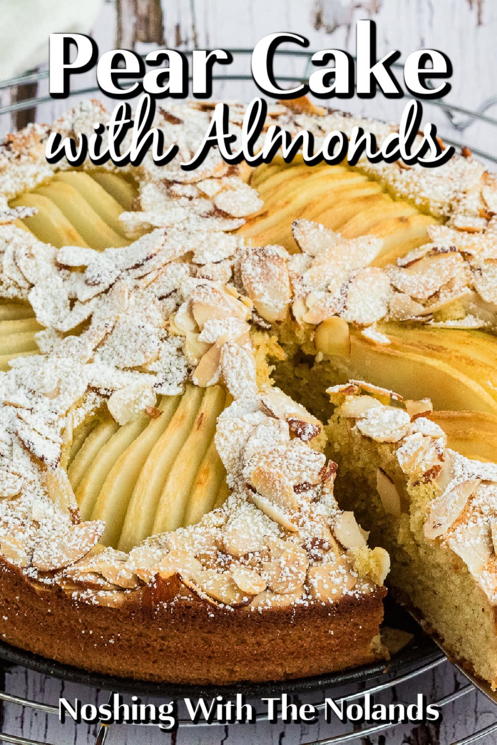 Pear Cake with Almonds pin.