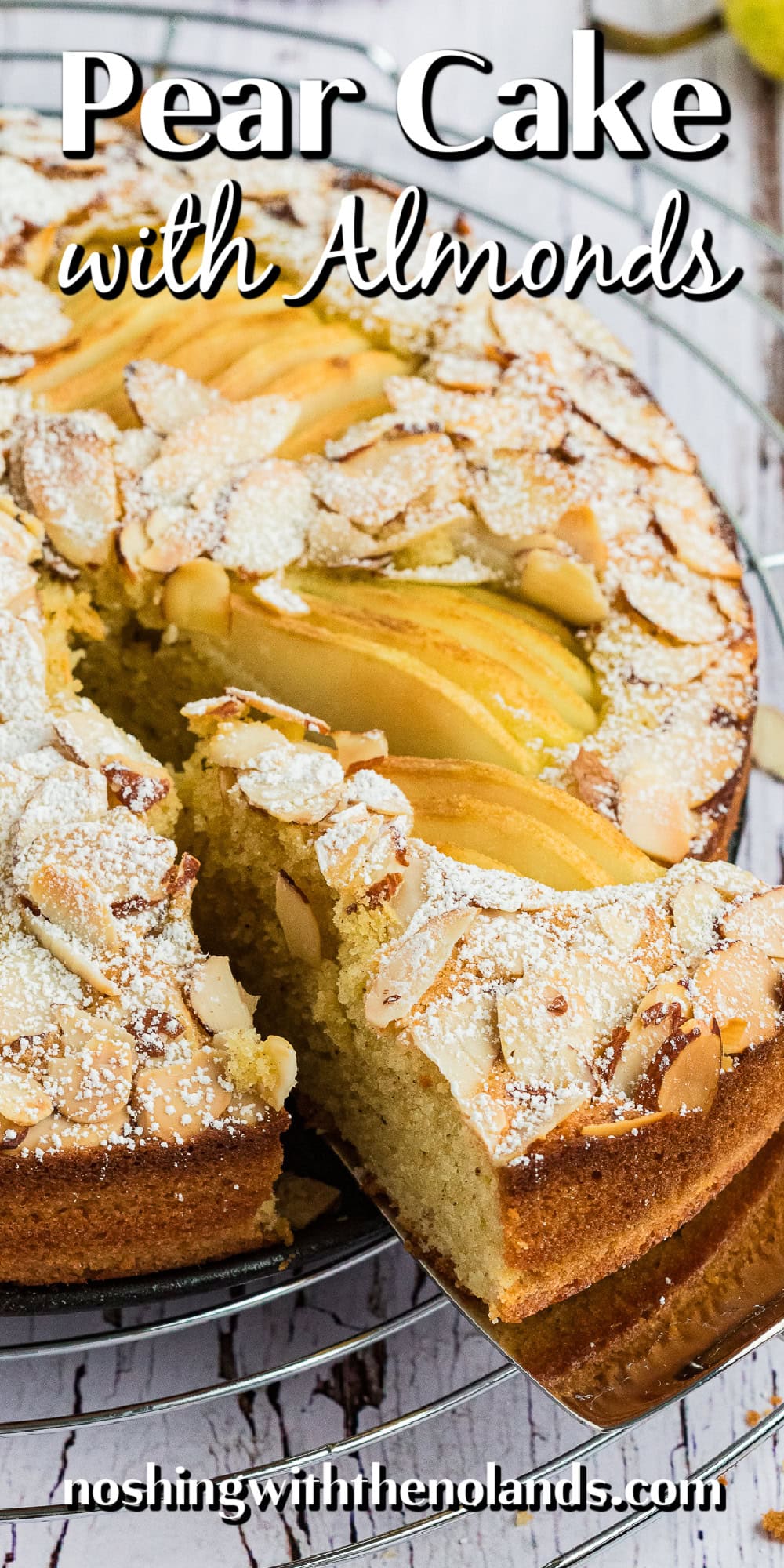 Pear Cake with Almonds pin.