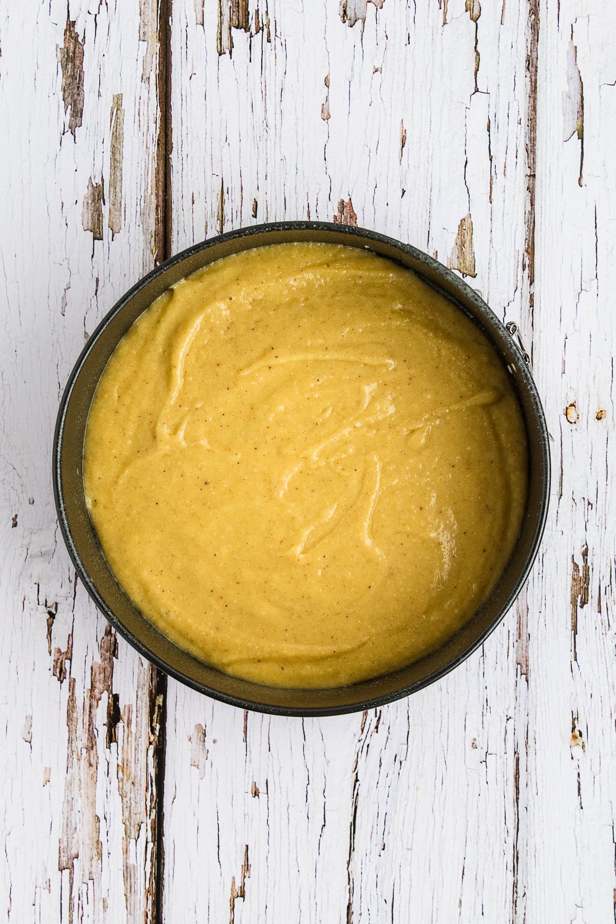 Batter in pan.