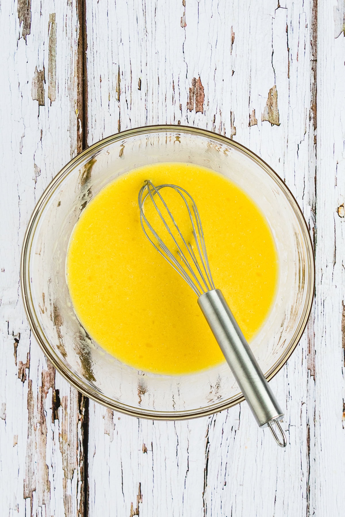 Mixed egg mixture.
