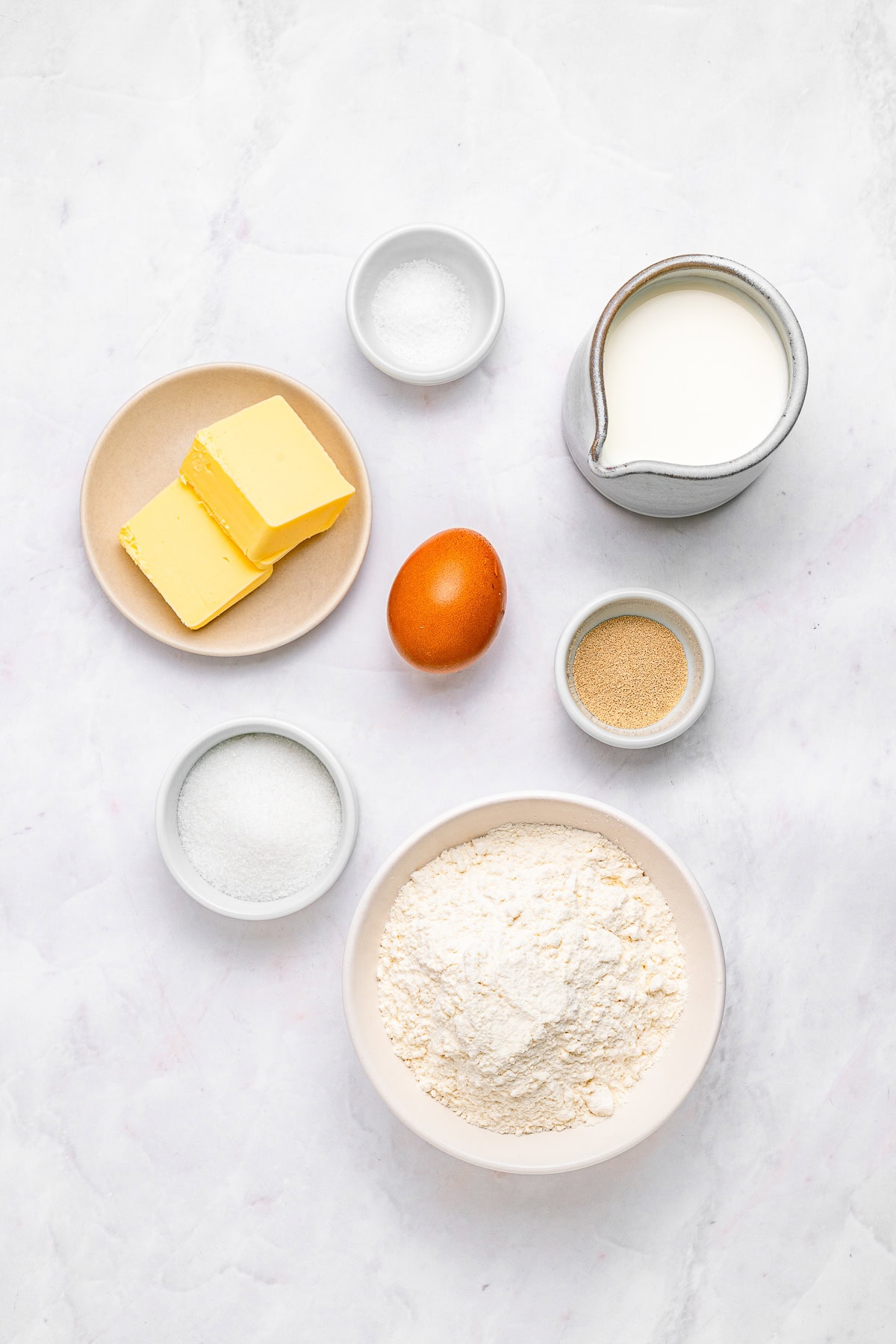 Cloverleaf rolls ingredients.