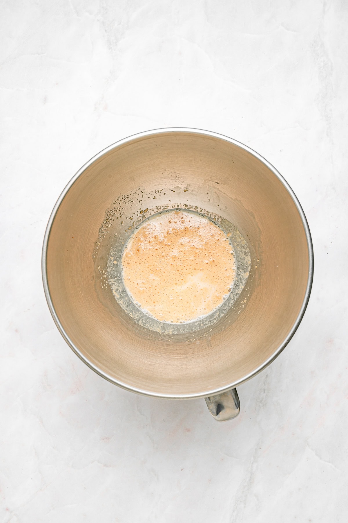Foamy instant yeast.
