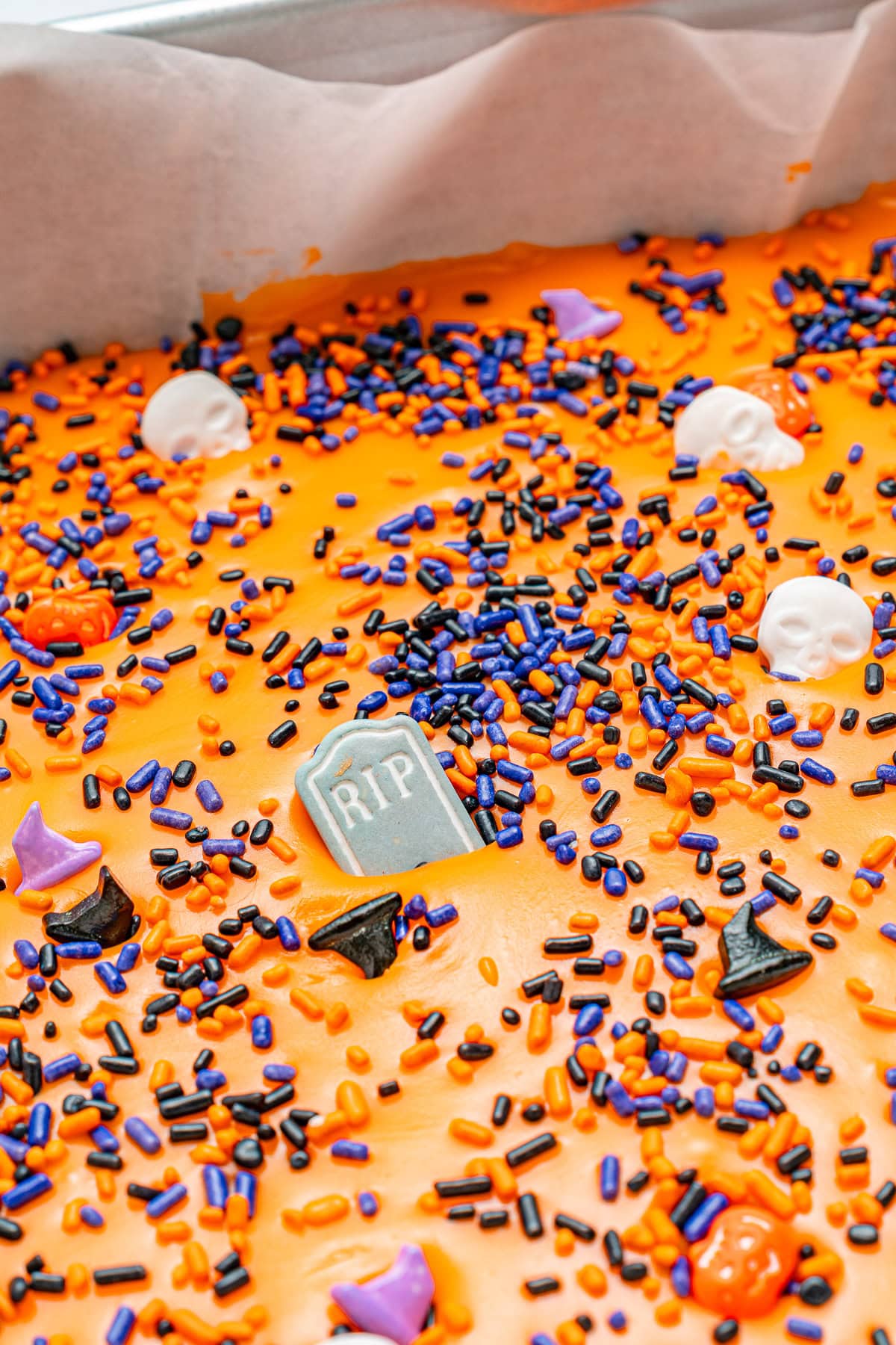 Close-up on halloween sprinkles.